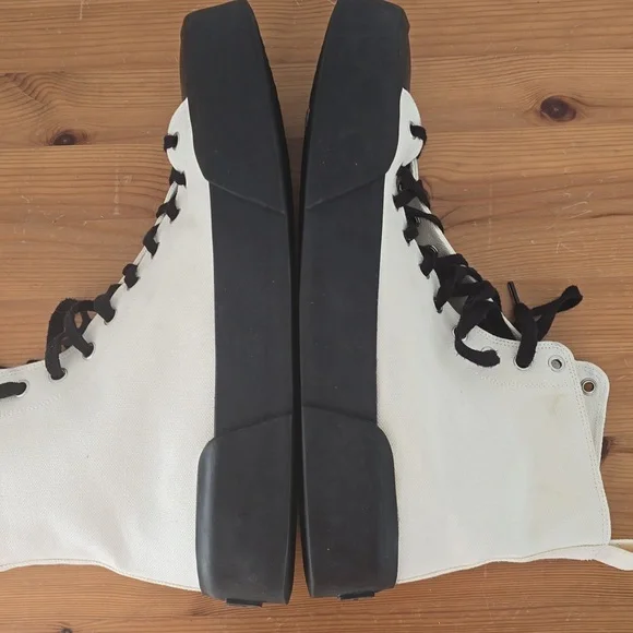 Jil Sander Canvas Lace-Up Boots Men Size 44 US 11